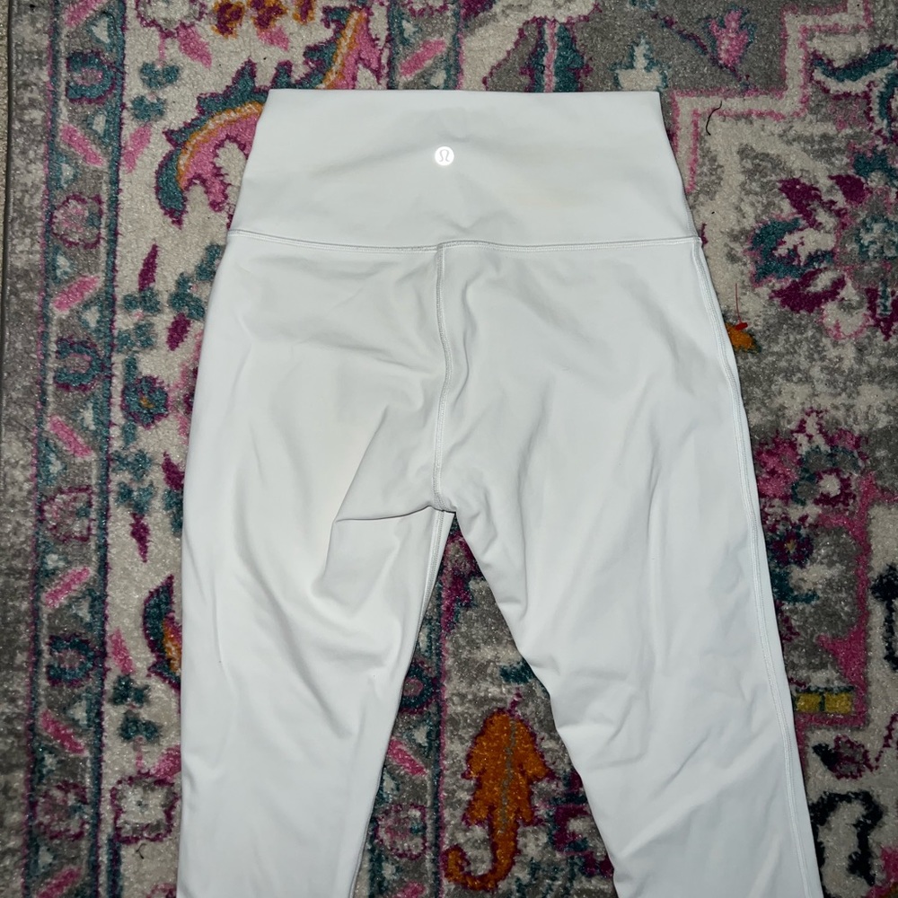 White lululemon leggings 28”
